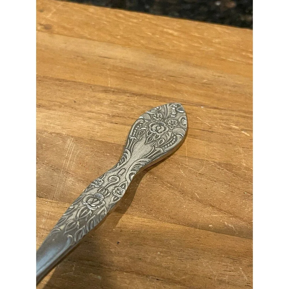 Orleans silver stainless serving spoon